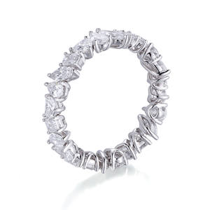 사용자 정의 고급 보석 18K 솔리드 골드 랩 다이아몬드 웨딩 밴드 반지 멋진 모양의 독특한 디자인 HPT 랩 성장 다이아몬드 밴드 반지 - Product Image 5