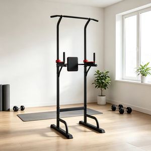 Estación de Barras <span class=keywords><strong>Paralelas</strong></span> Multifunción con Barra de Dominadas, Capacidad de 800 LBS, Altura Ajustable, Estación de Dips Portátil con Respaldo para Gimnasio en Casa - Product Image 4