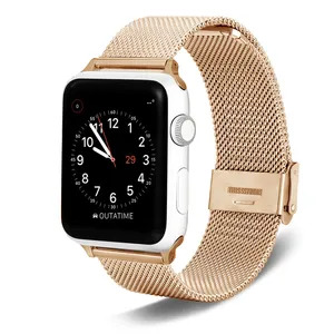 Buckle style stainless steel metal strap Milanese strap for Apple watch 5 bands 44mm 40mm for iWatch band