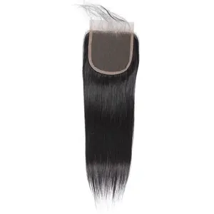 Virgin Human Hair Weave Bundles With Lace Closure Mink Brazilian Remy Hair Closure 4x4 5x5 6x6 7x7 HD Swiss Lace Closure