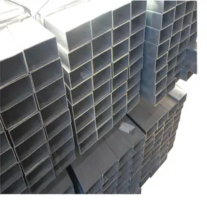 Tubo quadrado galvanizado por imersão a quente para construção, perfil de aço ASTM A53 ms 100x100