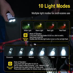 Mini lampe torche rechargeable super lumineuse 18350, 1600 LM, portable, <span class=keywords><strong>porte</strong></span>-clés, étanche IP68, lampe torche LED pour le camping et les situations d'urgence - Product Image 6