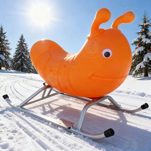 Toboggan en plastique mignon en forme de chenille, lapin, cheval, dragon, canard, dessin animé, animal, <span class=keywords><strong>luge</strong></span> pour la neige, pour jouer en famille - Product Image 1