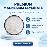 Matière première de qualité alimentaire, fourniture en usine, glycinate de magnésium pur à 99% en vrac de qualité alimentaire