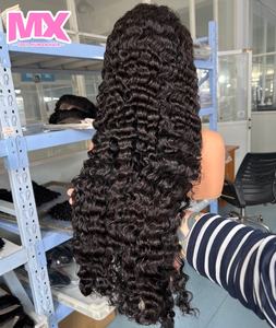 40英寸长原发越南发深波浪假发250%密度缅甸卷发假发处女印度发直发假发 - Product Image 4