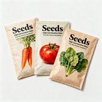 Sacs d'emballage pour graines de qualité alimentaire, imprimés sur mesure, durables, avec impression rotogravure, à trois soudures latérales, type pochette stand-up