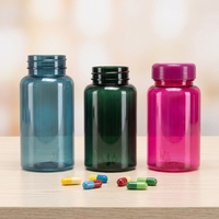 Conteneur vide en plastique de qualité alimentaire pour capsules et comprimés, bouteille de stockage en PET pour emballage industriel