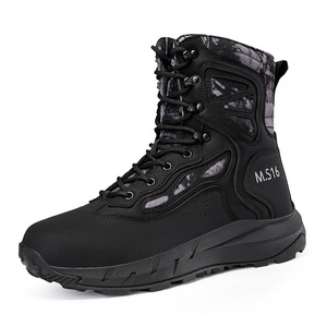 Botas Tácticas Verdes DF23 AS33 M.S16 2516, Zapatos de Senderismo de Cuero Impermeables para Exteriores, Todas las Temporadas, Caña Alta - Product Image 2