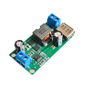 Modul DC 5A Step-Down Modul 9V/12V/24V/36V Sampai 5V DCDC High-Power Mobil Power Supply Converter