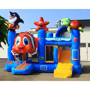 Kinder aufblasbare Hüpfburg Trocken rutsche Combo Seaworld Bounce House Aufblasbare Spring burg Kommerzielle PVC-Burg zu verkaufen - Product Image 2
