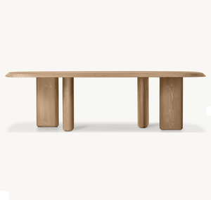 Mesa de Comedor Rectangular RH OEM LEON, <span class=keywords><strong>Madera</strong></span> Sólida de <span class=keywords><strong>Cedro</strong></span> Americano, 8 Plazas, Muebles de Cocina para Restaurante, Patas Asimétricas, Hecha a Mano - Product Image 2