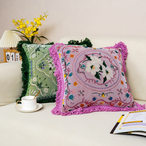 <span class=keywords><strong>Housse</strong></span> de coussin Jacquard de luxe léger <span class=keywords><strong>pour</strong></span> l'extérieur et la décoration du salon Prix de gros <span class=keywords><strong>pour</strong></span> la lecture et le repos au lit - Product Image 4