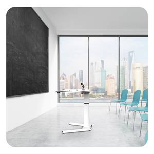 مكتب حديث قابل للتعديل من الفولاذ المقاوم للصدأ قابل للتحويل من ZGO ، طاولة جلوس قائمة للاستخدام المنزلي أو غرفة النوم - Product Image 5