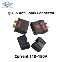 Connecteur anti-étincelles QS8-S 110A mâle-femelle résistant aux hautes températures pour drone de protection des plantes et batterie haute intensité