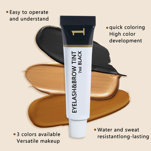 Etiqueta privada Marrón oscuro Henna <span class=keywords><strong>Brow</strong></span> Dye Tint Larga duración Impermeable Peel Off <span class=keywords><strong>Tattoo</strong></span> Eyebrow <span class=keywords><strong>Gel</strong></span> con cepillo - Product Image 2