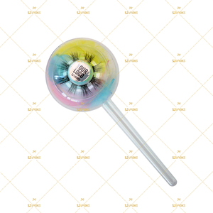 Embalaje de pestañas Girly, <span class=keywords><strong>dulce</strong></span> piruleta, caramelo, caja para pestañas de visón 5D, Logo propio, personalizado, lazo bajo mínimo, marca de pestañas - Product Image 4