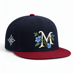 หมวกแก๊ปวิ่งลายดอกไม้สองสี หมวกดันดี้ปักลายตัวอักษร 3 มิติแบบกำหนดเอง หมวก Snapback สำหรับผู้ใหญ่ทุกเพศ - Product Image 2