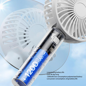 Ventilateur portable promotionnel pour étudiants, mini-ventilateur USB à longue autonomie avec support et logo personnalisé - Product Image 6
