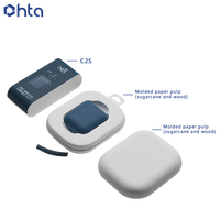 Écouteurs Bluetooth TWS personnalisés en gros, emballage en papier haut de gamme, boîte en pulpe moulée 100% recyclée et biodégradable pour l'électronique