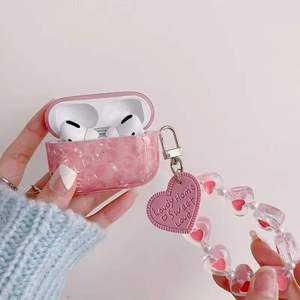 Étui de protection sans fil rose pour écouteurs AirPods 1 2 PRO avec chaîne pour filles - Product Image 5