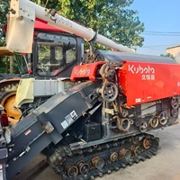 Moissonneuse-batteuse sur chenilles Kubota EX118Q d'occasion, 118 CV, cabine fermée, 18 km/h, pour céréales, maïs, blé, riz