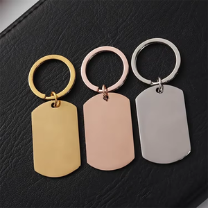 Custom Metal Dog Tag Keychain Stainless Steel Key <b>Ring</b> Engraved <b>Name</b> Tag Pendant for Gift and Promotion - Product Image 3