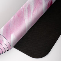 Tapis de yoga en suède microfibre pliable et écologique, personnalisé avec impression numérique