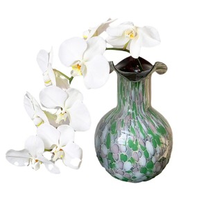 Jarrón de cristal hecho a mano con manchas de colores - Product Image 2