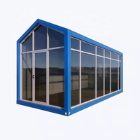 Casa Prefabricada de 20 Pies, Casa Modular Prefabricada de Bajo Costo con Techo a Dos Aguas