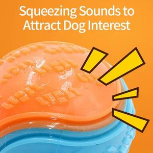 Jouets pour chiens en caoutchouc/silicone/plastique TPR colorés et durables de 6,5 cm, qui couinent - Anti-ennui, anti-anxiété, personnalisables - Vente en gros - Product Image 4