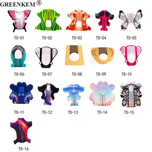 500pcs 롤 네일 연장 형태 스티커 프랑스어 연장 네일 도구 나비 말굽 직사각형 네일 페이퍼 홀더 - Product Image 2