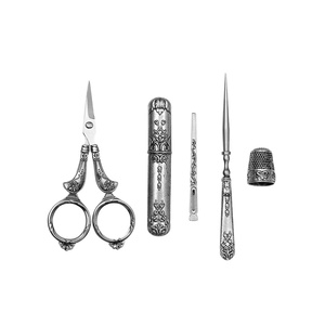 Exquisito Juego de Tijeras Vintage con Tubo de Almacenamiento para Agujas, Punzón, Hilo para Agujas <span class=keywords><strong>y</strong></span> <span class=keywords><strong>Dedal</strong></span> - Product Image 4