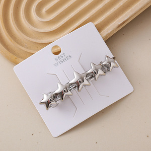 Glossy Double Ponytail <b>Cuff</b> <b>Hair</b> Accessories Waterproof Stainless Steel Heart Haigrips With Bow Metal and Pearl Material - Product Image 2