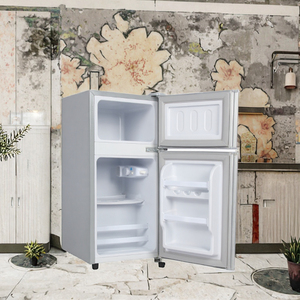 Energy Saving Dual-Door Stainless Steel Compact <b>Refrigerator</b> for Home Dormitories and Hotel Use Power Source Powered Do - Product Image 2