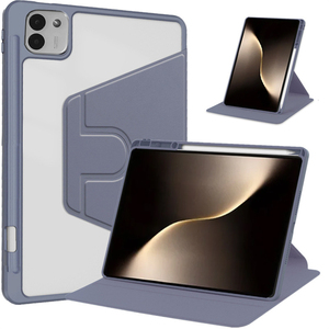 Funda Giratoria de 360 Grados para <span class=keywords><strong>Huawei</strong></span> Honor MagicPad3 13.3 Pulgadas 2025, Funda para <span class=keywords><strong>Tablet</strong></span> CGA-W00 13.3 con Soporte para Lápiz, Parte Trasera Transparente de Acrílico - Product Image 1