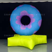 Donut gonflable de ballon de beignet avec beignet gonflable de base pour annoncer des événements de décoration