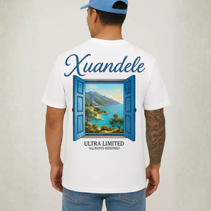 Camiseta Premium para Hombre al por Mayor, Personalizable con Estampado Gráfico, <span class=keywords><strong>de</strong></span> Gran Gramaje, Estilo Oversize, Streetwear, con Estampado Artístico <span class=keywords><strong>de</strong></span> Ventana - Product Image 1