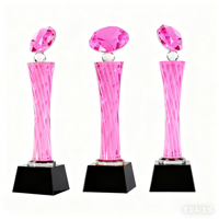 Trophée en cristal vierge Trophée en cristal de diamant personnalisé en gros K9 Trophée en cristal vierge Récompenses Prix en verre Blancs en gros
