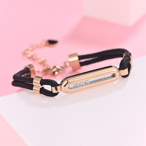 Nouveau style <span class=keywords><strong>original</strong></span> Bracelet coulissant en pierre naturelle pour femme, style européen et américain, en or rose et noir, personnalisable avec gravure pour <span class=keywords><strong>couple</strong></span> - Product Image 3