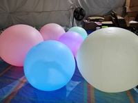 Boule miroir gonflable géante 2025, globe de neige LED étanche, ballon pour fête et concert, flottant de 6 à 8 pieds