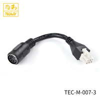 Großhandel OEM Mini-Fit 6-Pin Molex-Stecker 18AWG 5C Schwarz Kupfer DIN 5P DC-Stromkabel PVC-Isolierung TEC-M-007 12V/5A