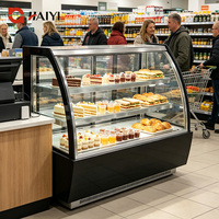 Réfrigérateur à gâteaux Boulangerie Réfrigérateur Porte en verre Vitrine à gâteaux Refroidissement à l'air Vitrine à gâteaux pour Boulangerie