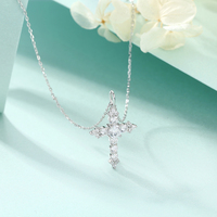 Collier en argent 925 avec zircone pour femme, pendentif CZ, vente en gros de bagues de mariage, approvisionnement en vrac