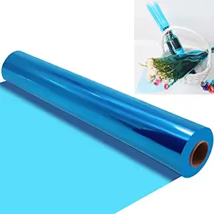 Целлофановая обертка в рулоне синего цвета, 100 футов X 16 В 2,3, толщина мил/прозрачная синяя целлофановая оберточная бумага/синяя пленка