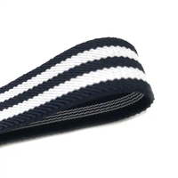 Bande élastique de sangle imprimée en noir et blanc sur mesure pour les accessoires textiles de fitness d'exercice sportif