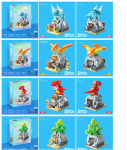 Bloques de Construcción DIY de Dinosaurios Jurásicos, Mini Bloques de Animales Compatibles, Bloques de Calle de Dinosaurios con Figuras - Product Image 3