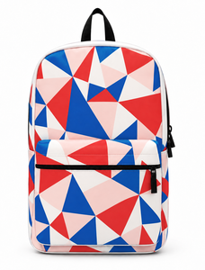 Sac à dos en polyester à motif imprimé personnalisé, taille moyenne, fermeture éclair tendance, poignée d'épaule, faible MOQ, idéal pour le sport, l'école et la vie quotidienne - Product Image 1