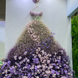 Fiori Artificiali All'Ingrosso: Ghirlanda di Ortensie Viola e Bianche per Matrimoni o Natale, Decorazione per Corridoi, Fiori Finti - Product Image 1
