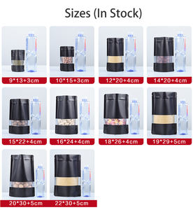 ถุงซิปล็อคแบบตั้งได้ ผลิตจากไมลาร์สีดำ ปิดผนึกด้วยความร้อน พิมพ์โลโก้ตามสั่ง สำหรับบรรจุภัณฑ์ - Product Image 5