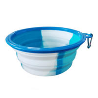 Personnalisation d'usine Durable 1500ml Grand bol pliable en silicone portable pour animaux de compagnie pour chaque voyage à l'heure du repas